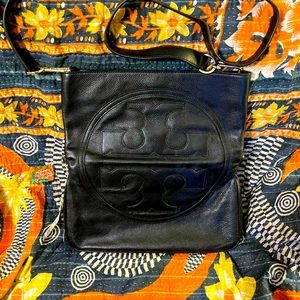 Tory Burch fold over messenger bag/ clutch.